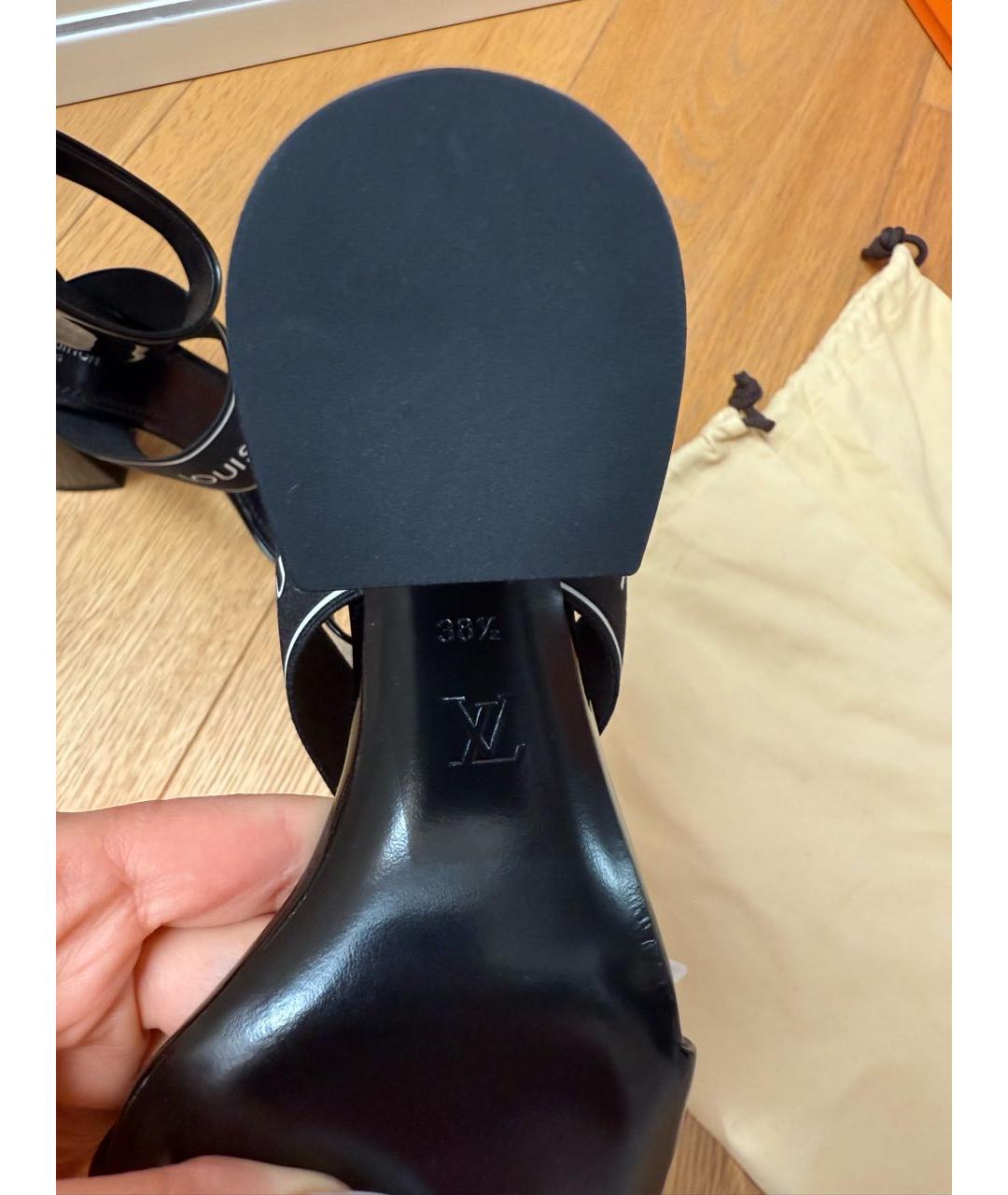 LOUIS VUITTON Черные кожаные туфли, фото 5
