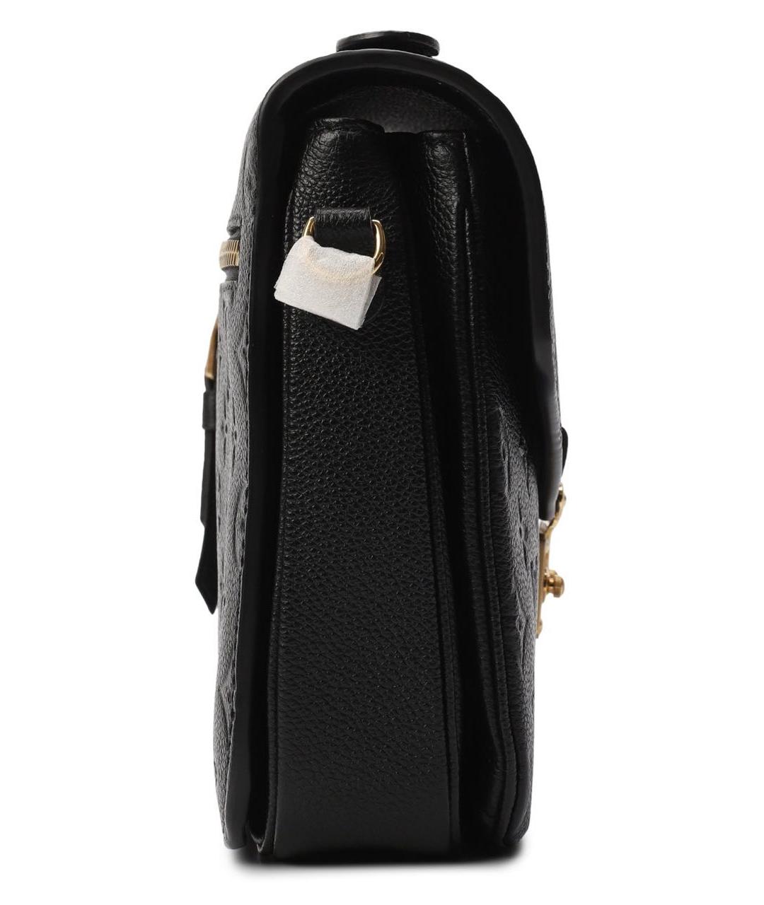 LOUIS VUITTON Черная кожаная сумка через плечо, фото 7