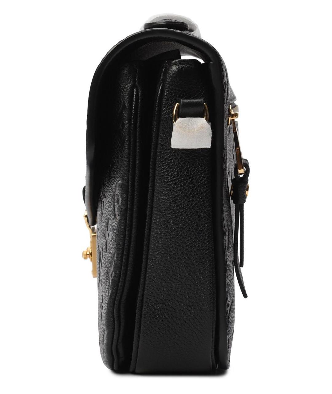 LOUIS VUITTON Черная кожаная сумка через плечо, фото 5