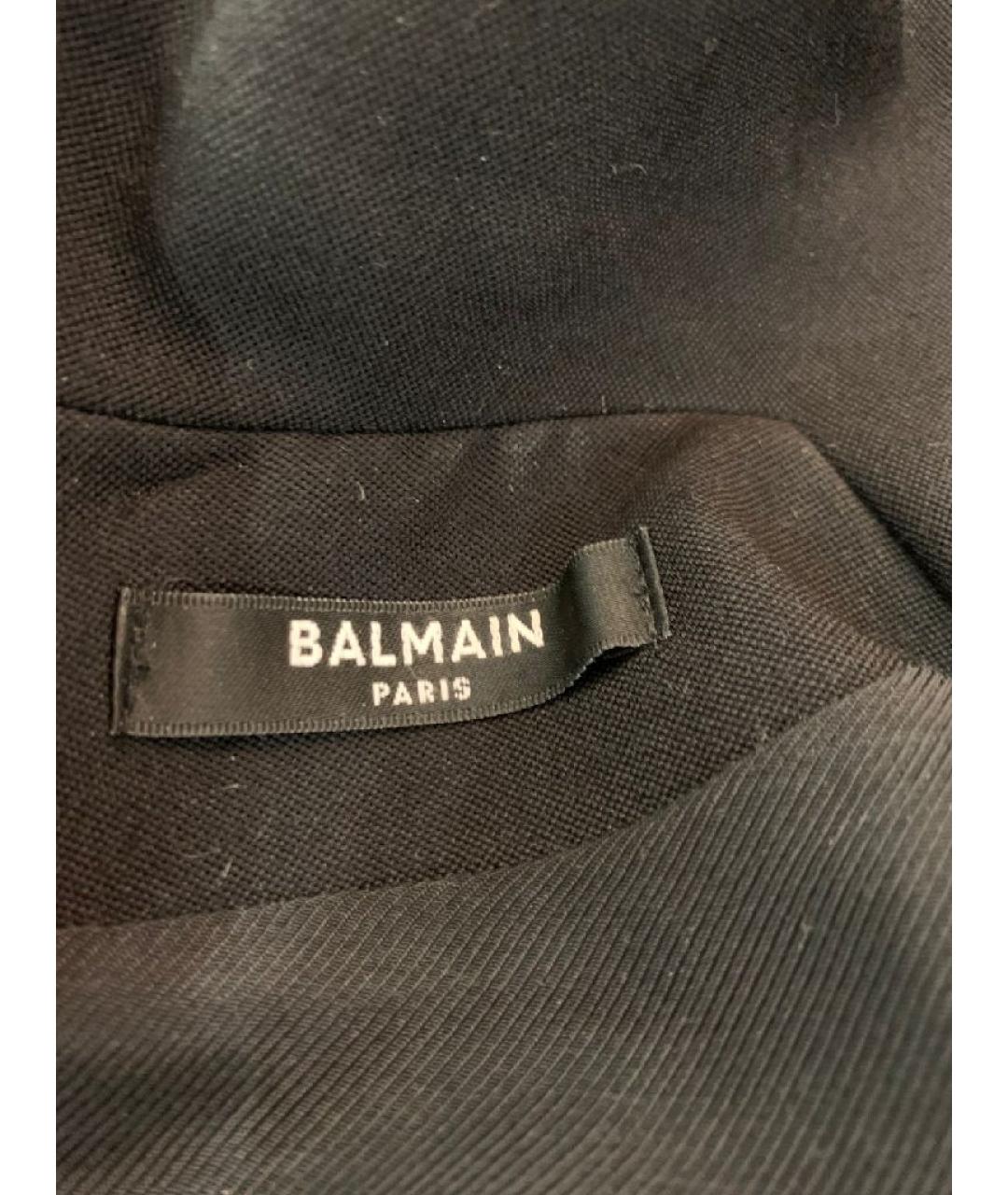 BALMAIN Черное шерстяное повседневное платье, фото 4