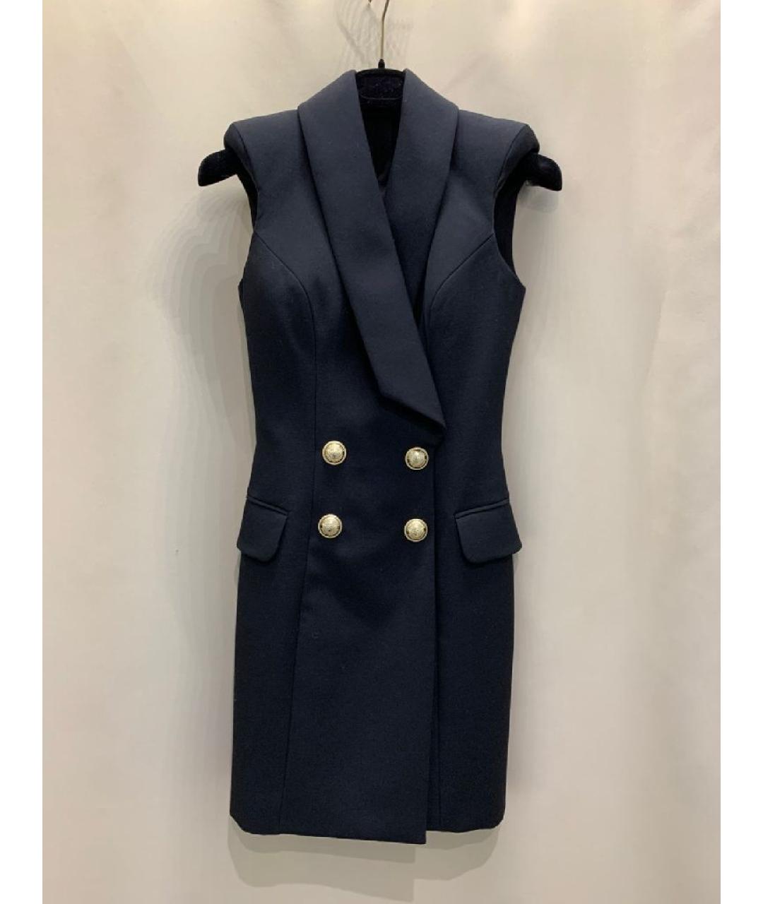 BALMAIN Черное шерстяное повседневное платье, фото 2