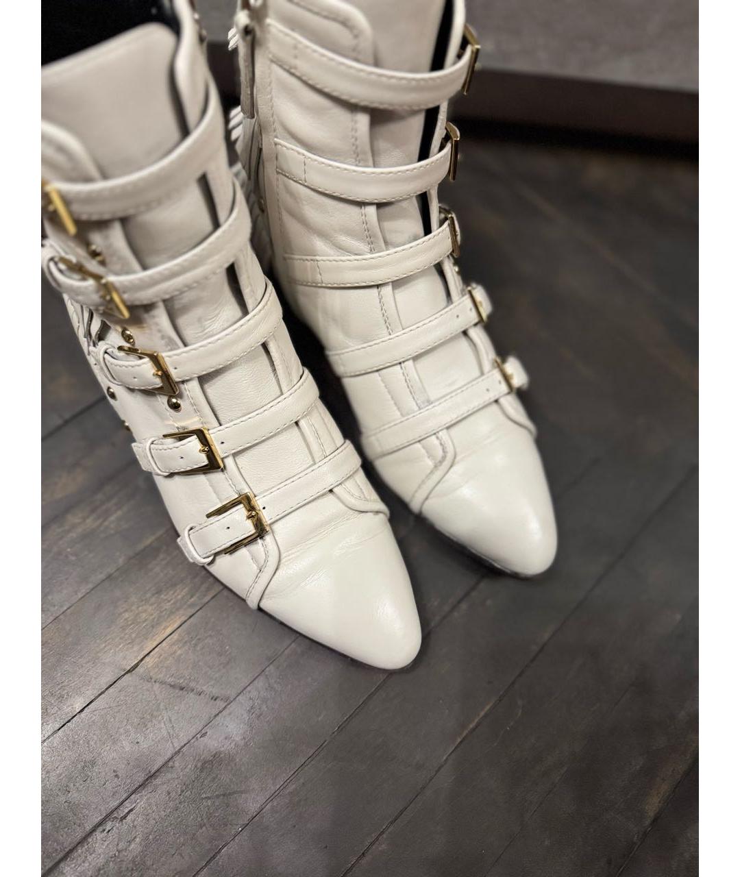 GIUSEPPE ZANOTTI DESIGN Белые кожаные ботинки, фото 2