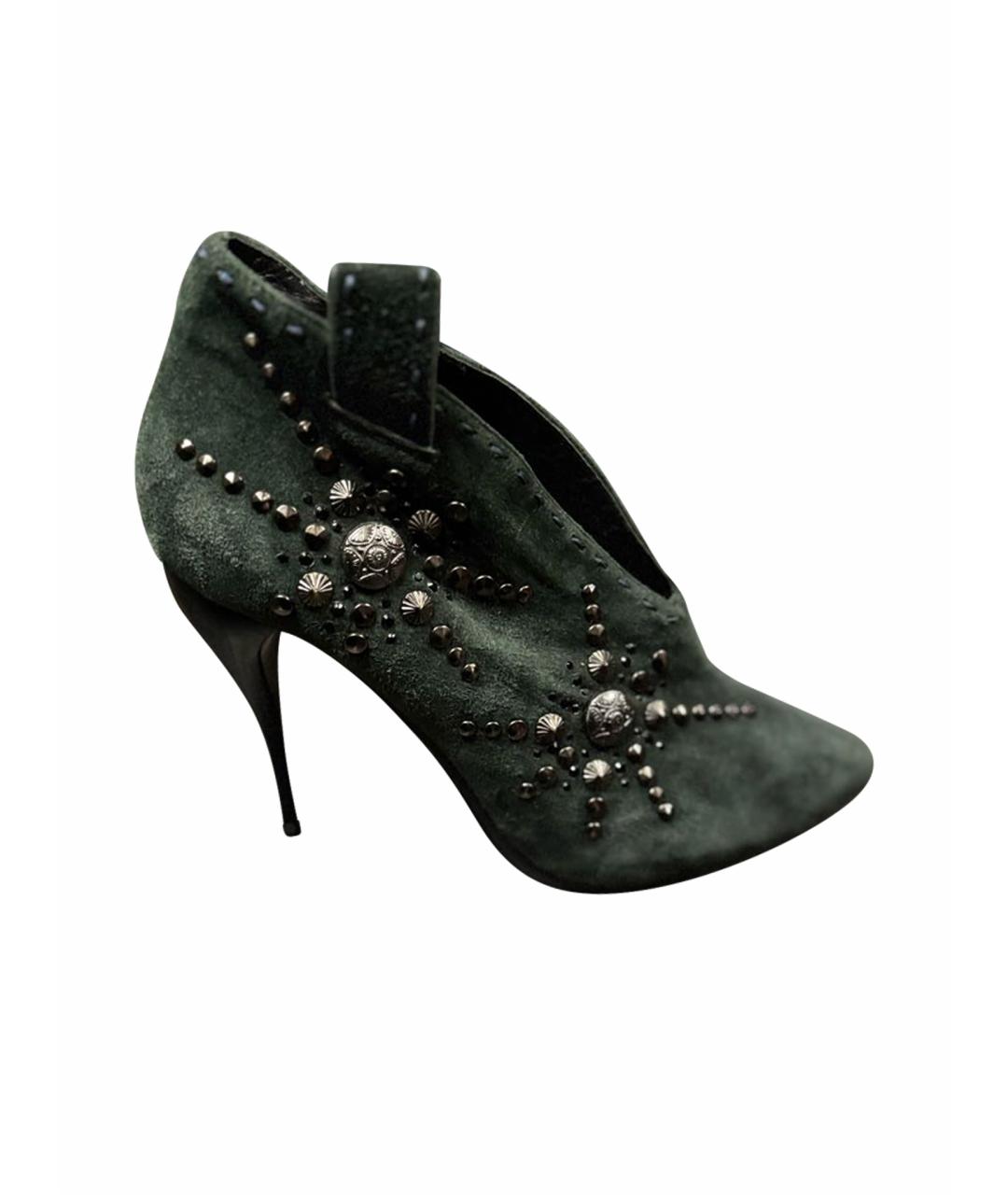 GIUSEPPE ZANOTTI DESIGN Зеленые замшевые ботильоны, фото 1