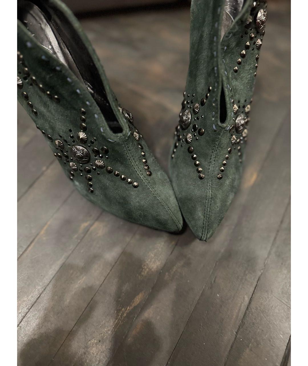GIUSEPPE ZANOTTI DESIGN Зеленые замшевые ботильоны, фото 3