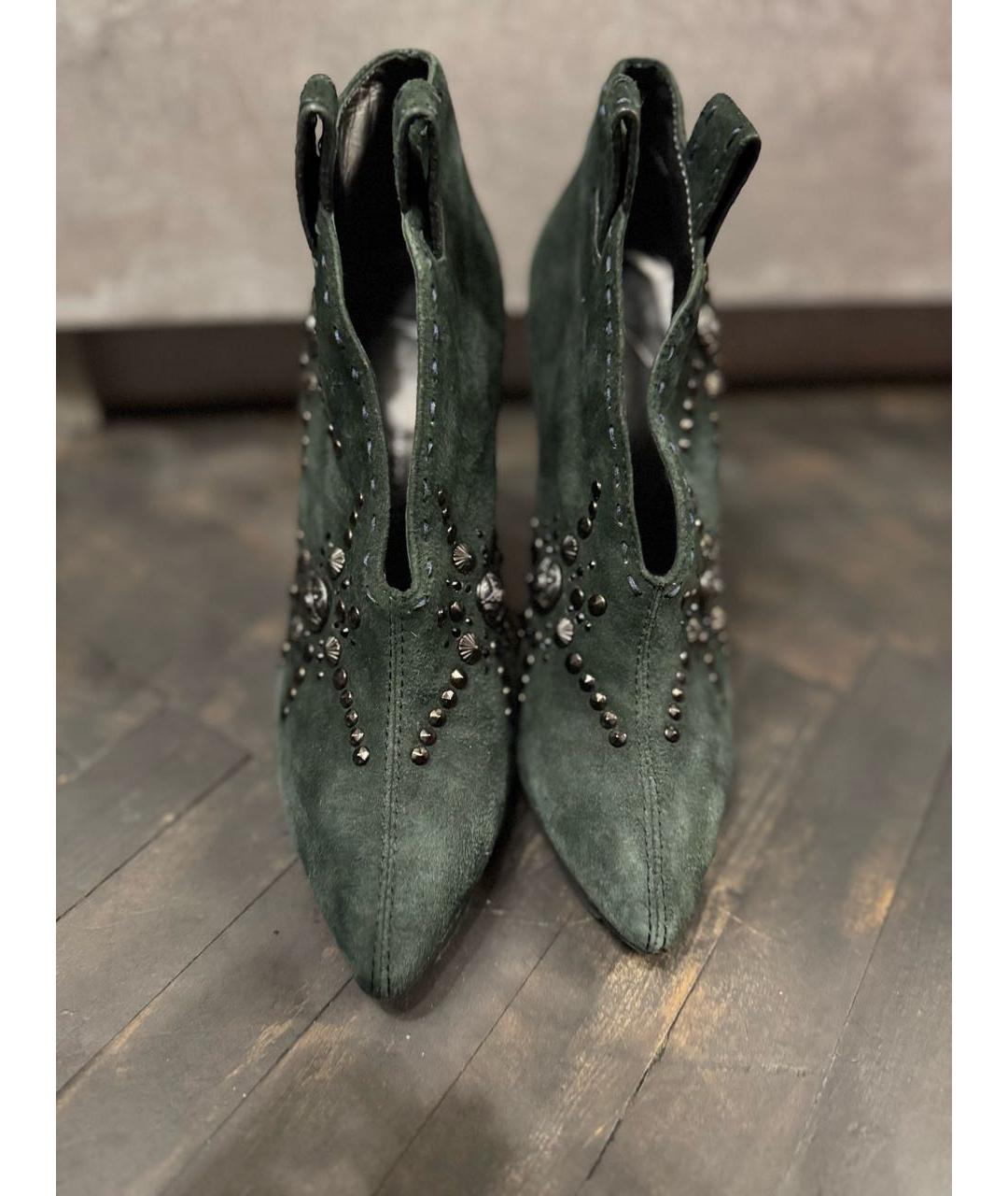 GIUSEPPE ZANOTTI DESIGN Зеленые замшевые ботильоны, фото 2