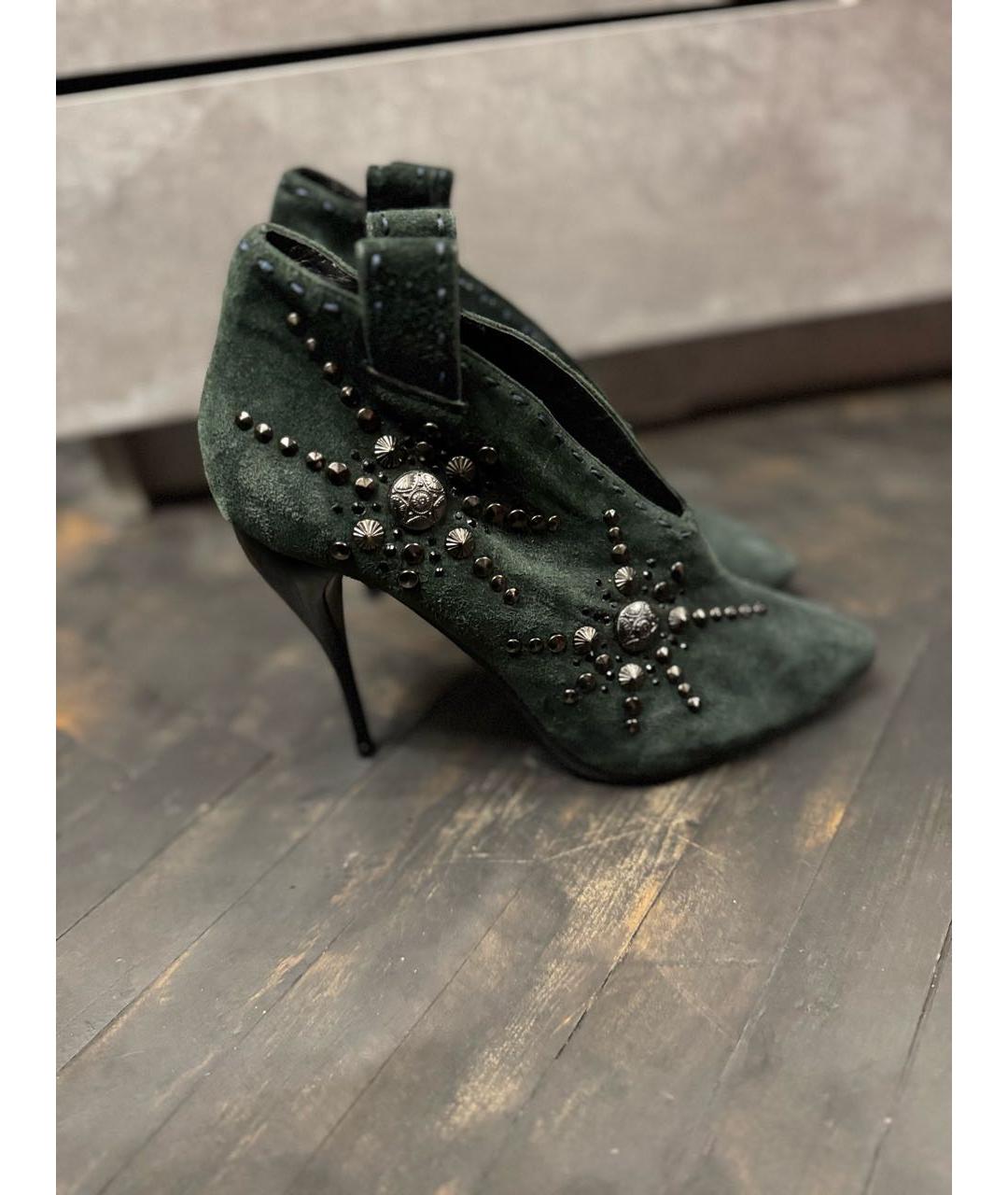 GIUSEPPE ZANOTTI DESIGN Зеленые замшевые ботильоны, фото 8
