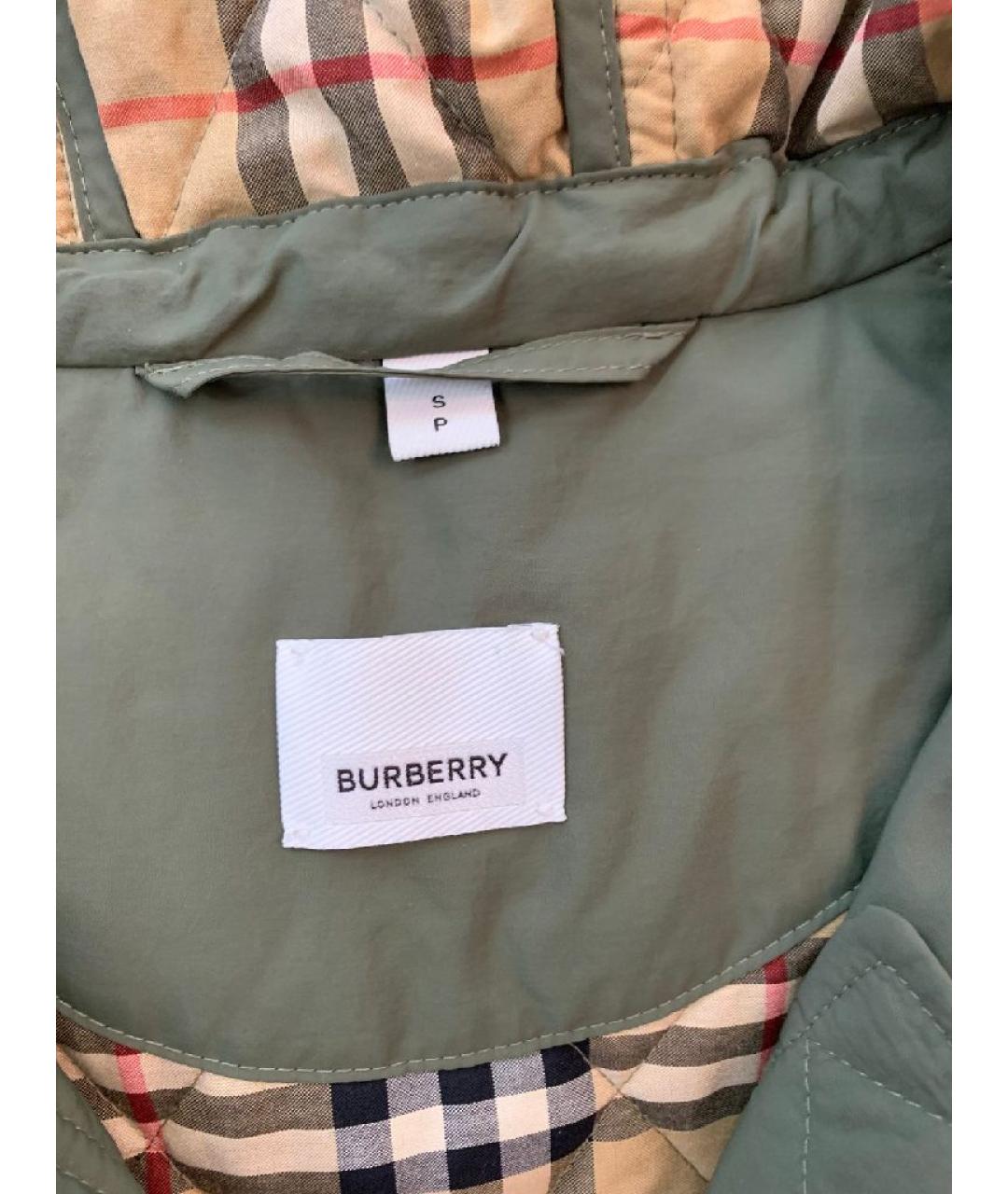 BURBERRY Хаки полиамидовая куртка, фото 6