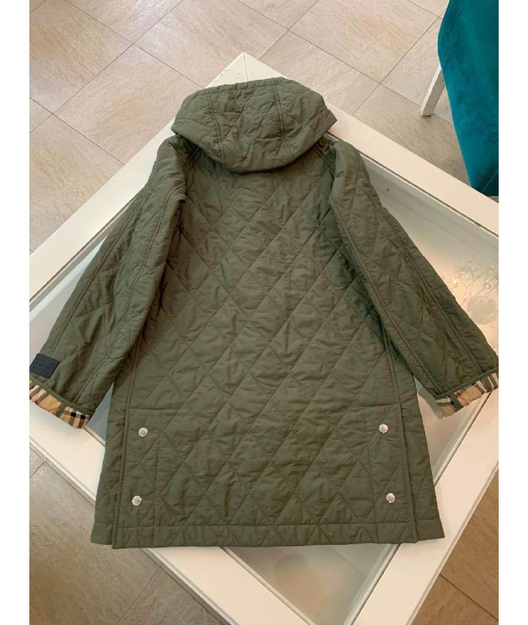 BURBERRY Хаки полиамидовая куртка, фото 3