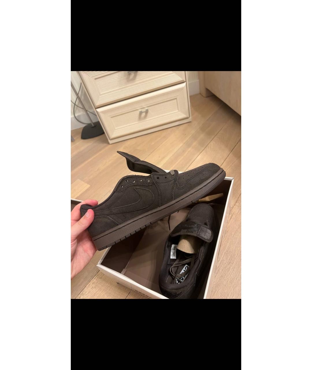 NIKE Коричневые низкие кроссовки / кеды, фото 4