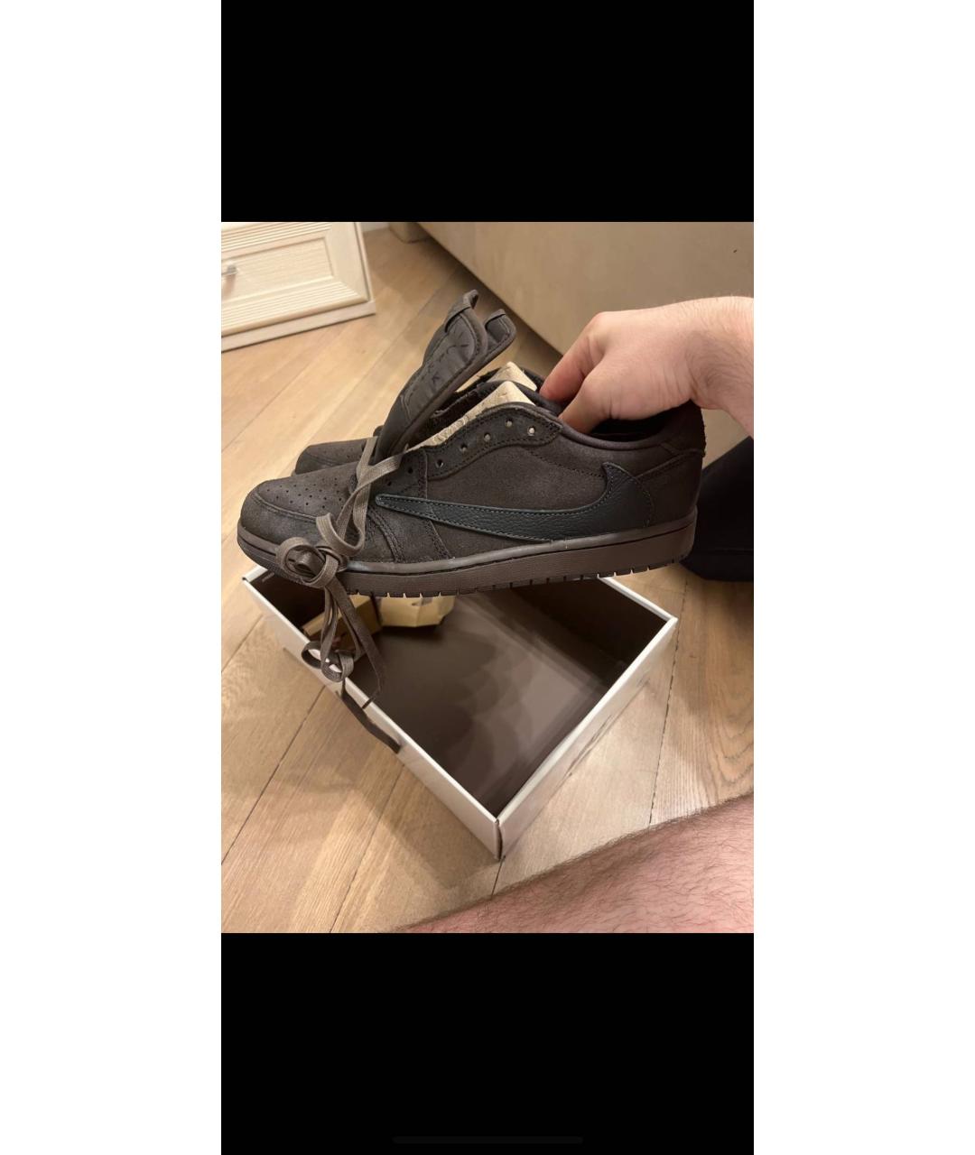 NIKE Коричневые низкие кроссовки / кеды, фото 3