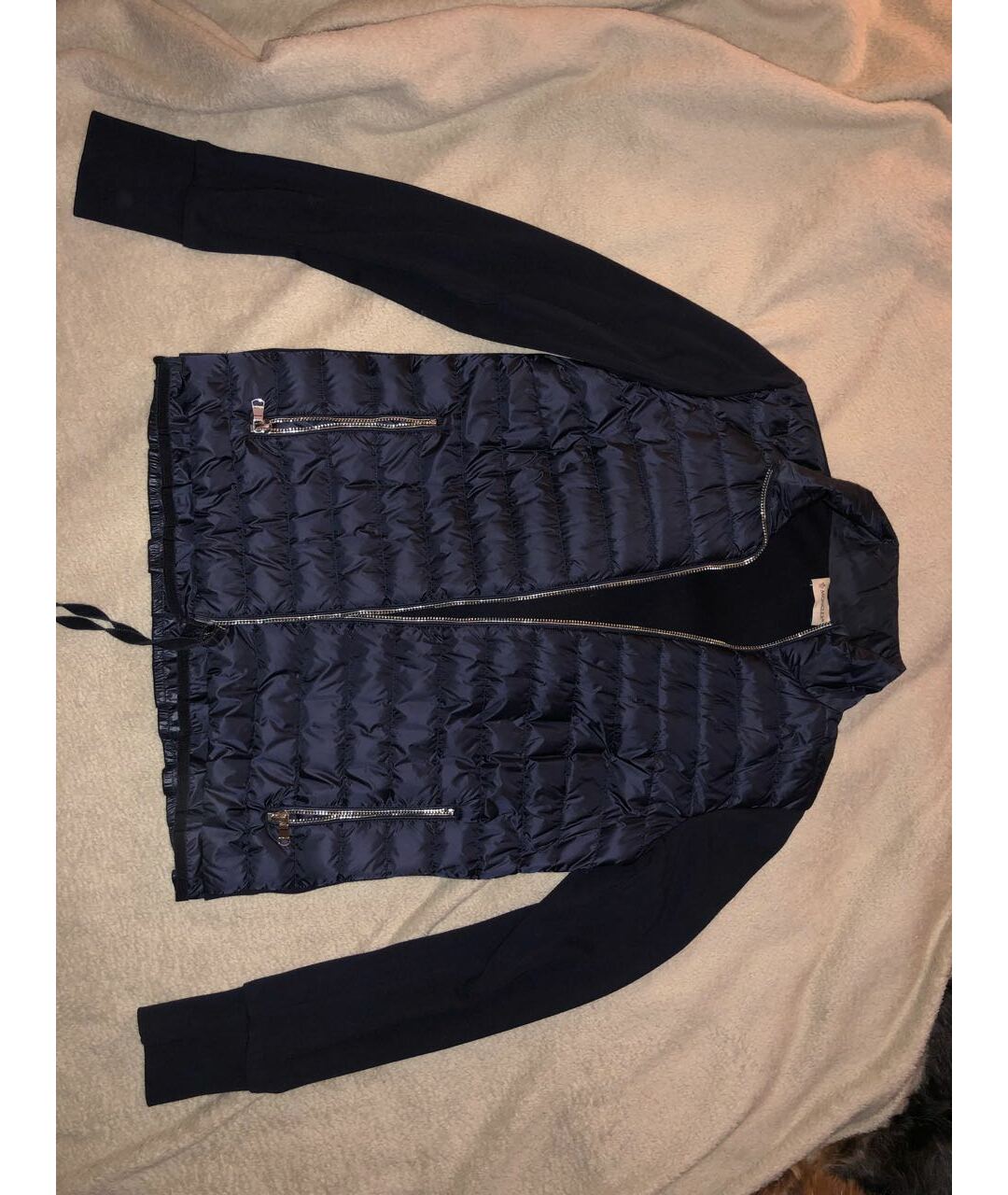 MONCLER Темно-синяя полиамидовая куртка, фото 8