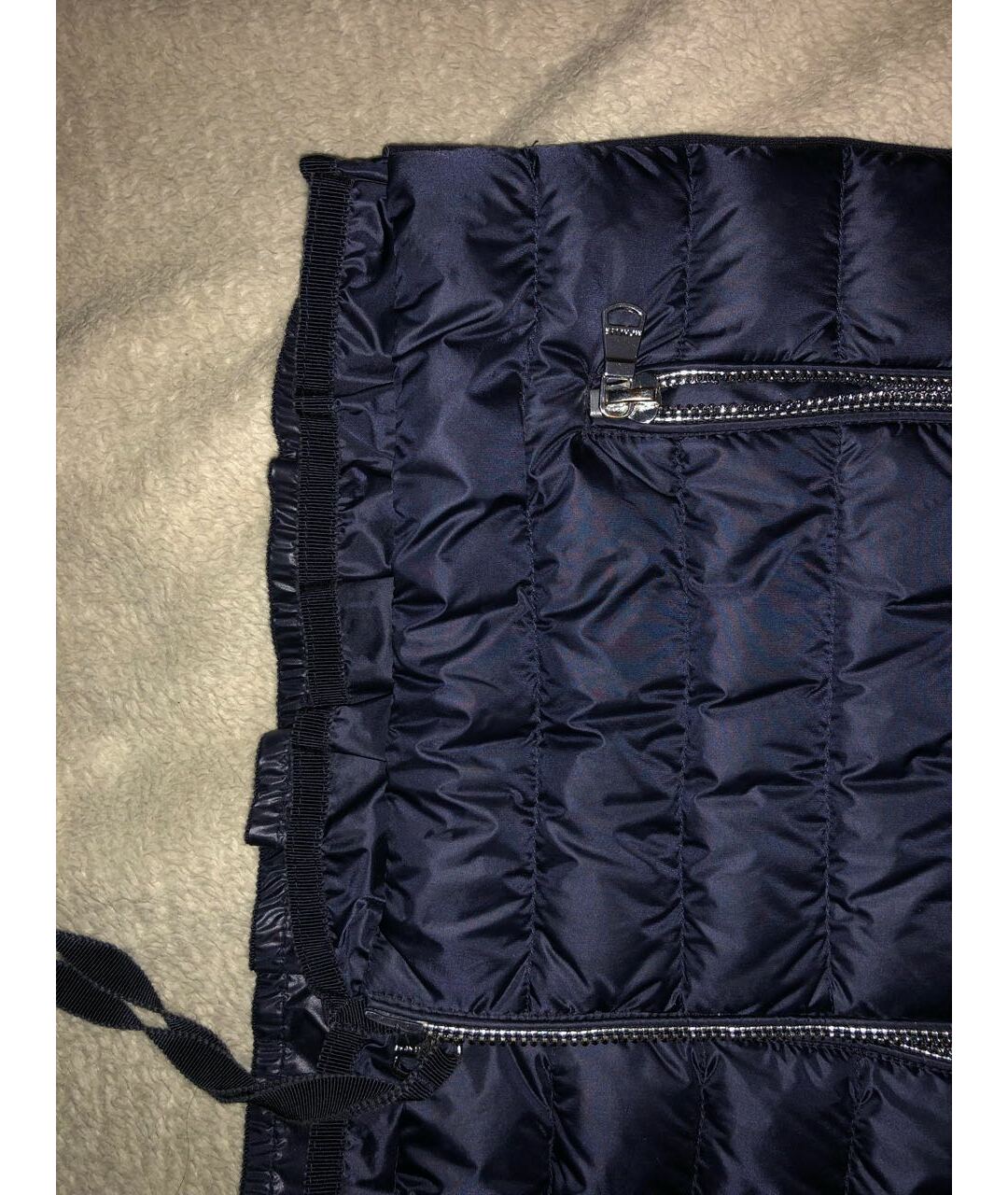 MONCLER Темно-синяя полиамидовая куртка, фото 7