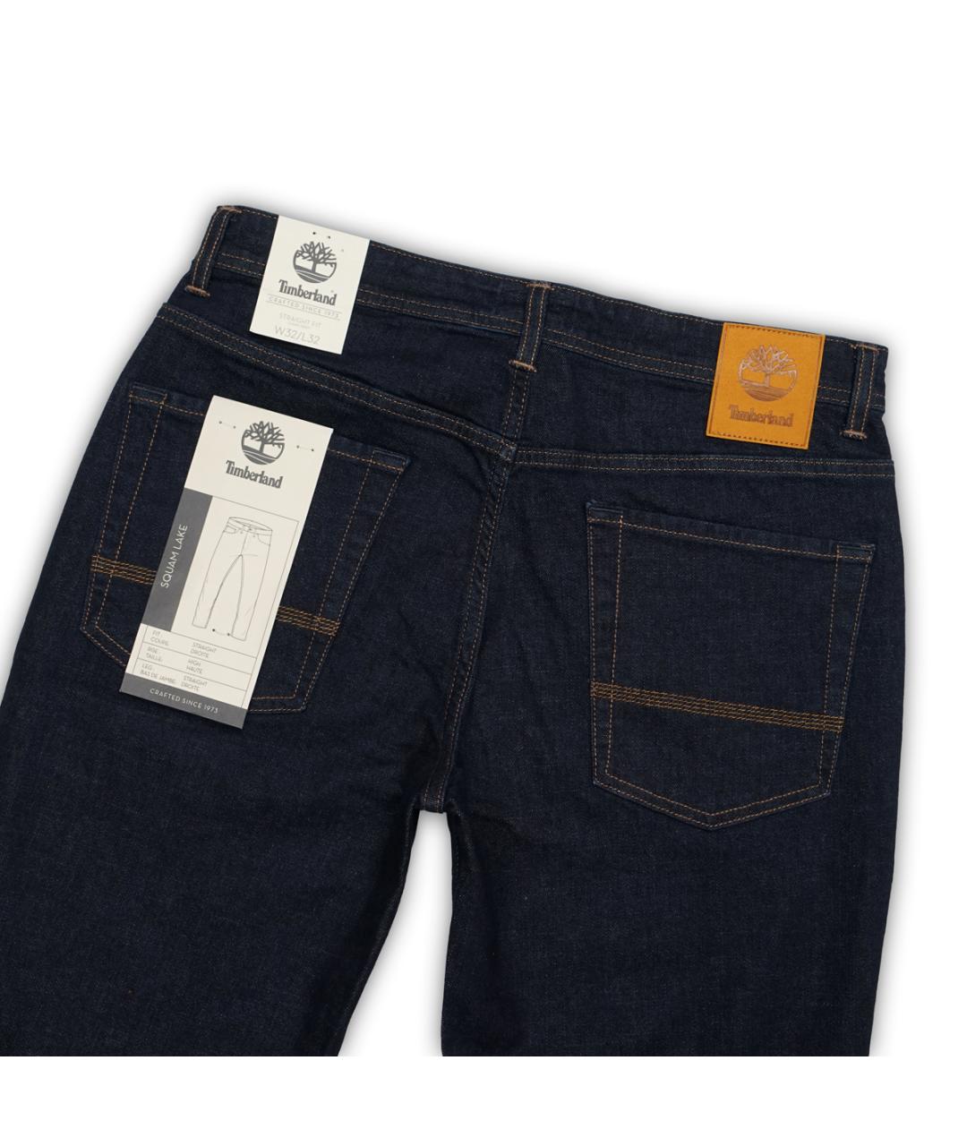 TIMBERLAND Темно-синие хлопко-эластановые прямые джинсы, фото 5