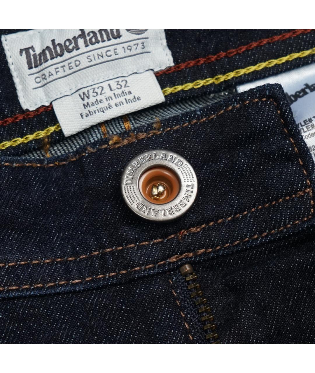 TIMBERLAND Темно-синие хлопко-эластановые прямые джинсы, фото 3