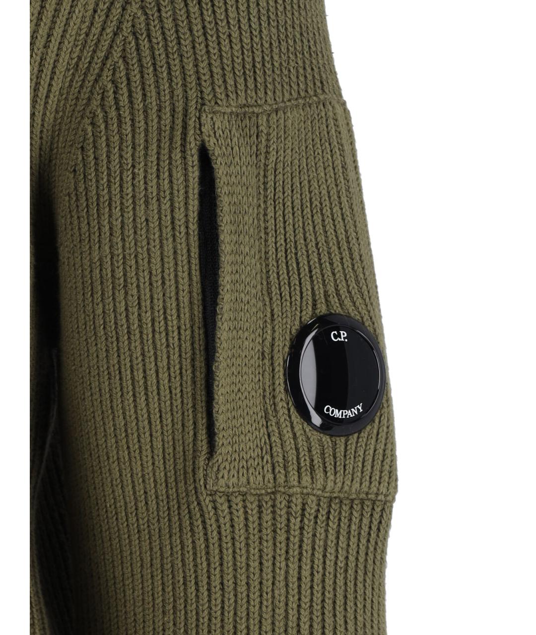 CP COMPANY Зеленый хлопковый джемпер / свитер, фото 3