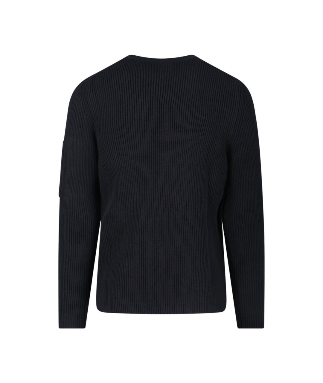 CP COMPANY Черный хлопковый джемпер / свитер, фото 2