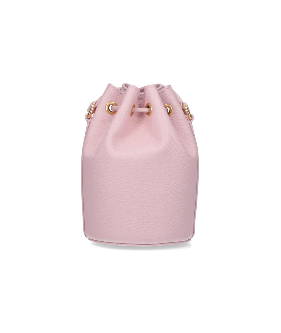 VALENTINO Розовая кожаная сумка через плечо, фото 3