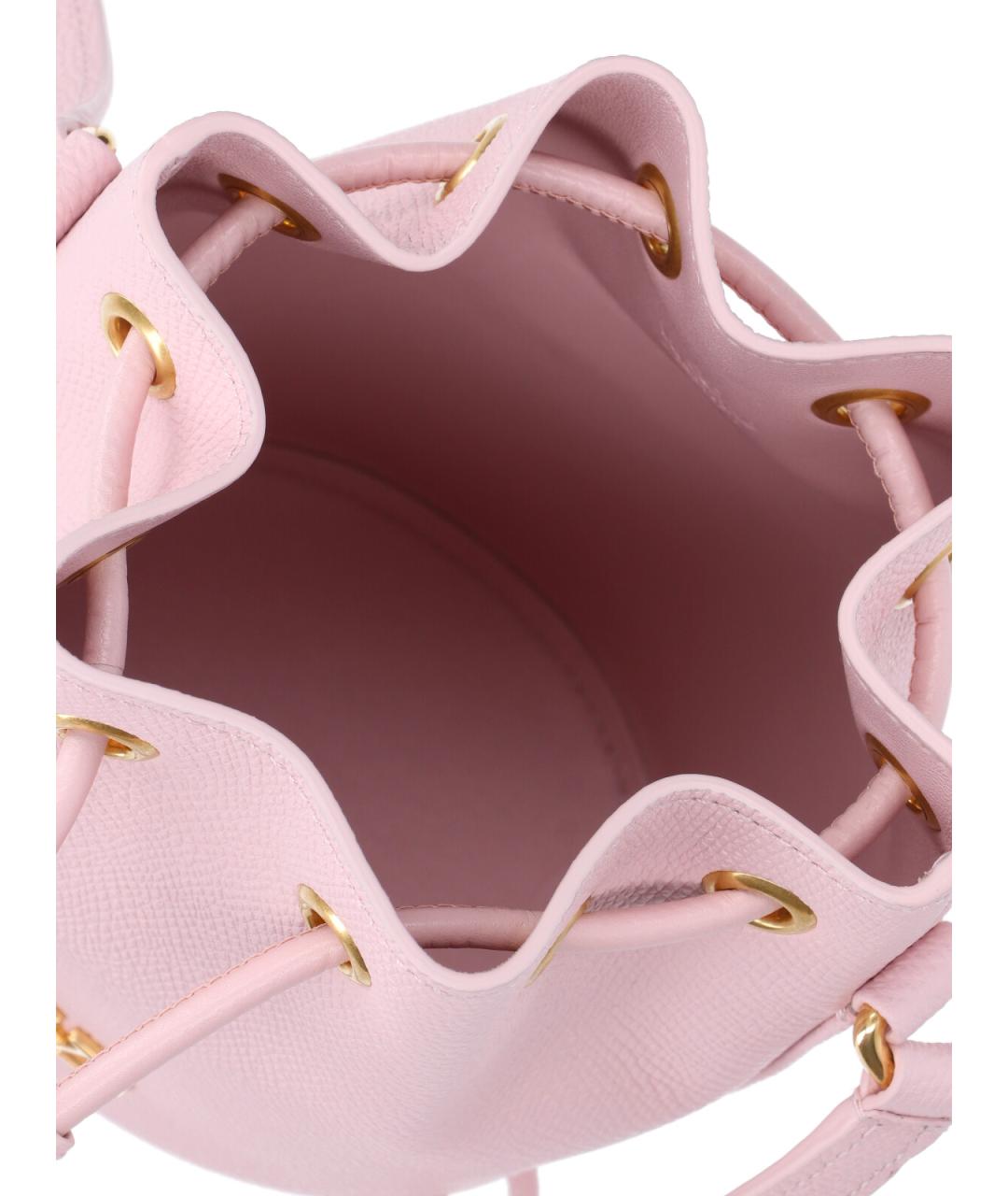 VALENTINO Розовая кожаная сумка через плечо, фото 4