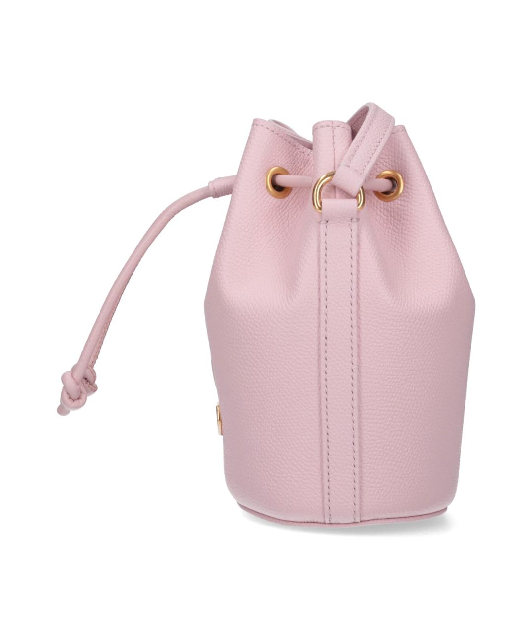 VALENTINO Розовая кожаная сумка через плечо, фото 5