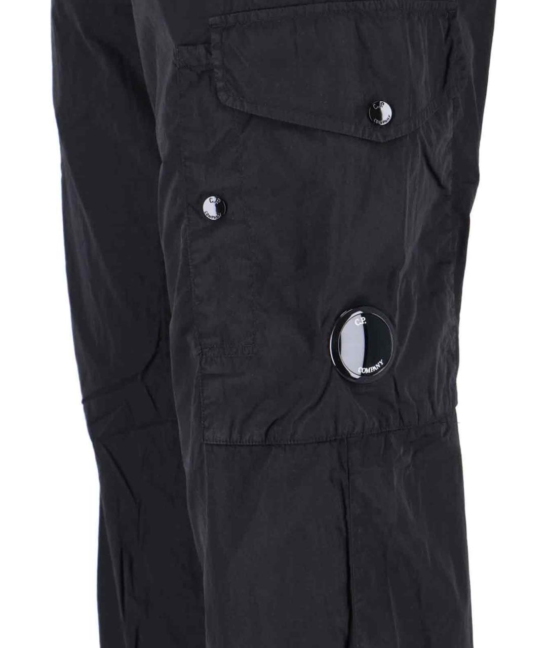 CP COMPANY Черные полиамидовые повседневные брюки, фото 4