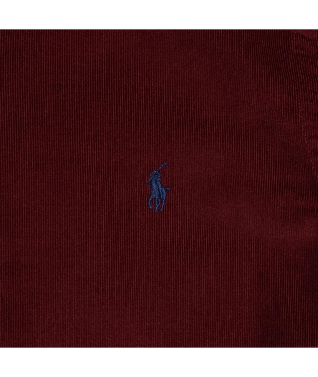 POLO RALPH LAUREN Бордовая хлопковая кэжуал рубашка, фото 3