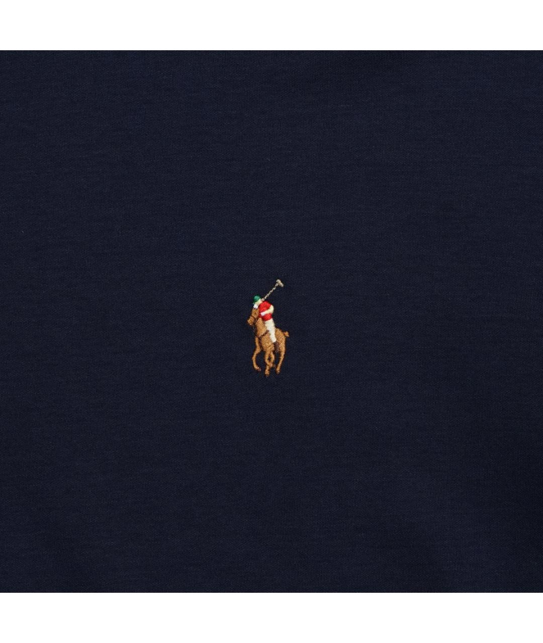 POLO RALPH LAUREN Темно-синяя хлопковая водолазка, фото 3