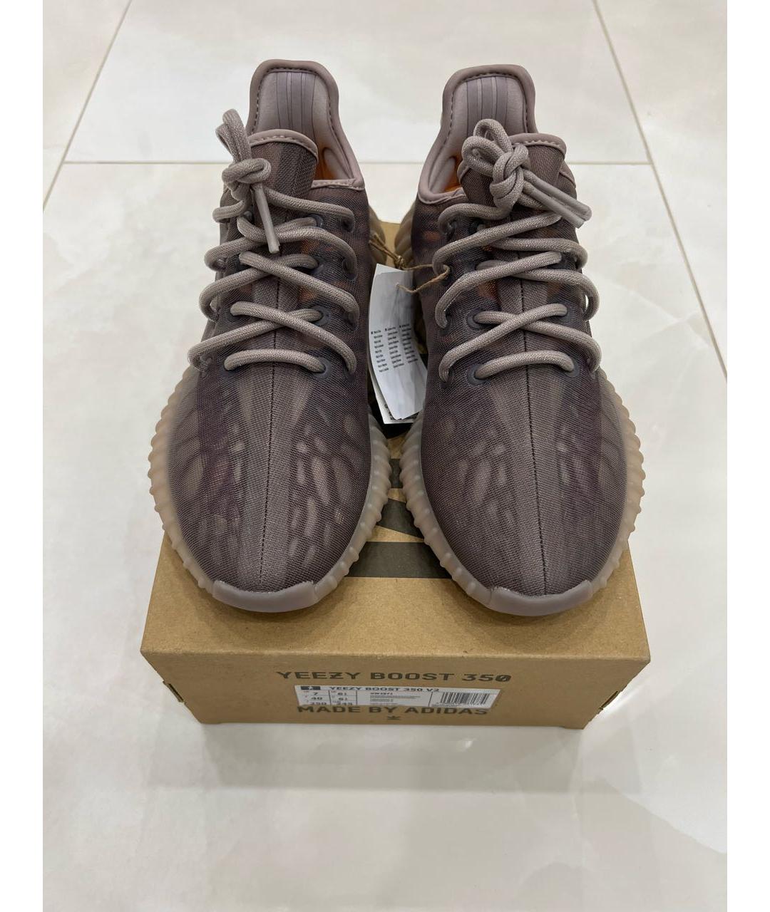 ADIDAS YEEZY Фиолетовые текстильные низкие кроссовки / кеды, фото 2