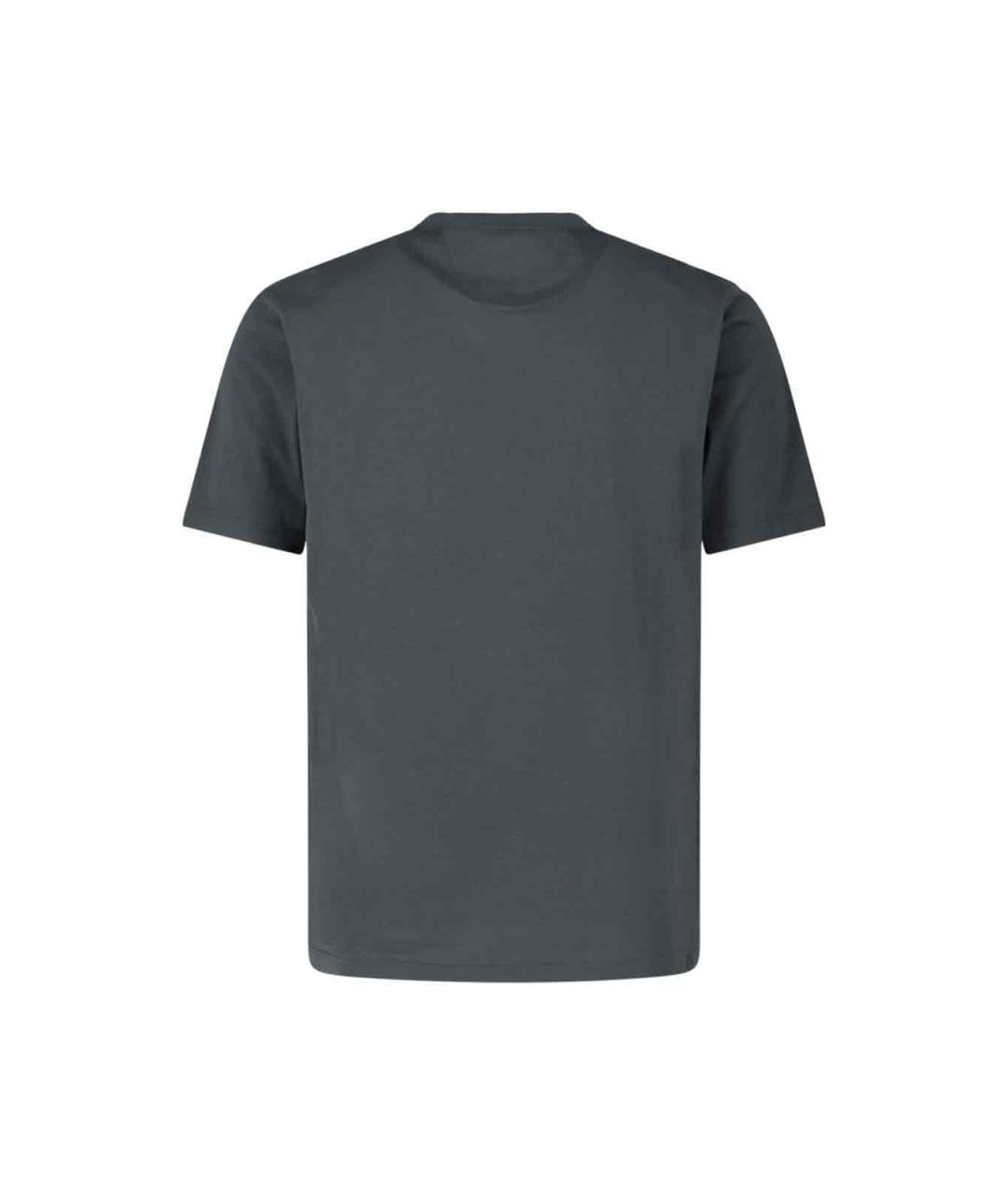 CP COMPANY Антрацитовая хлопковая футболка, фото 2