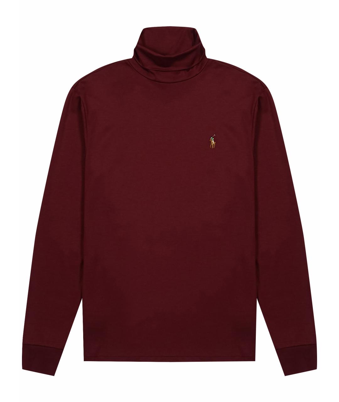 POLO RALPH LAUREN Бордовая хлопковая водолазка, фото 1