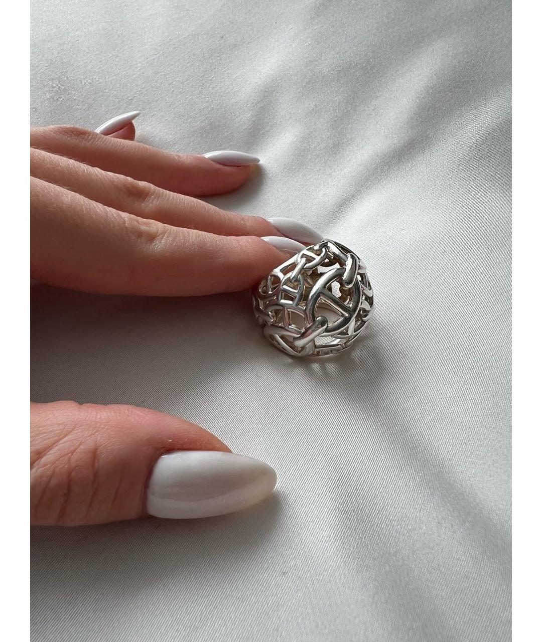 HERMES Серебряное серебряное кольцо, фото 7