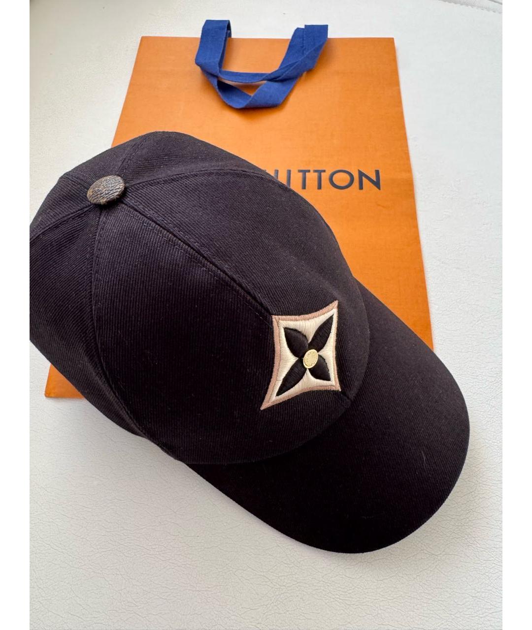 LOUIS VUITTON Черная хлопковая кепка, фото 6