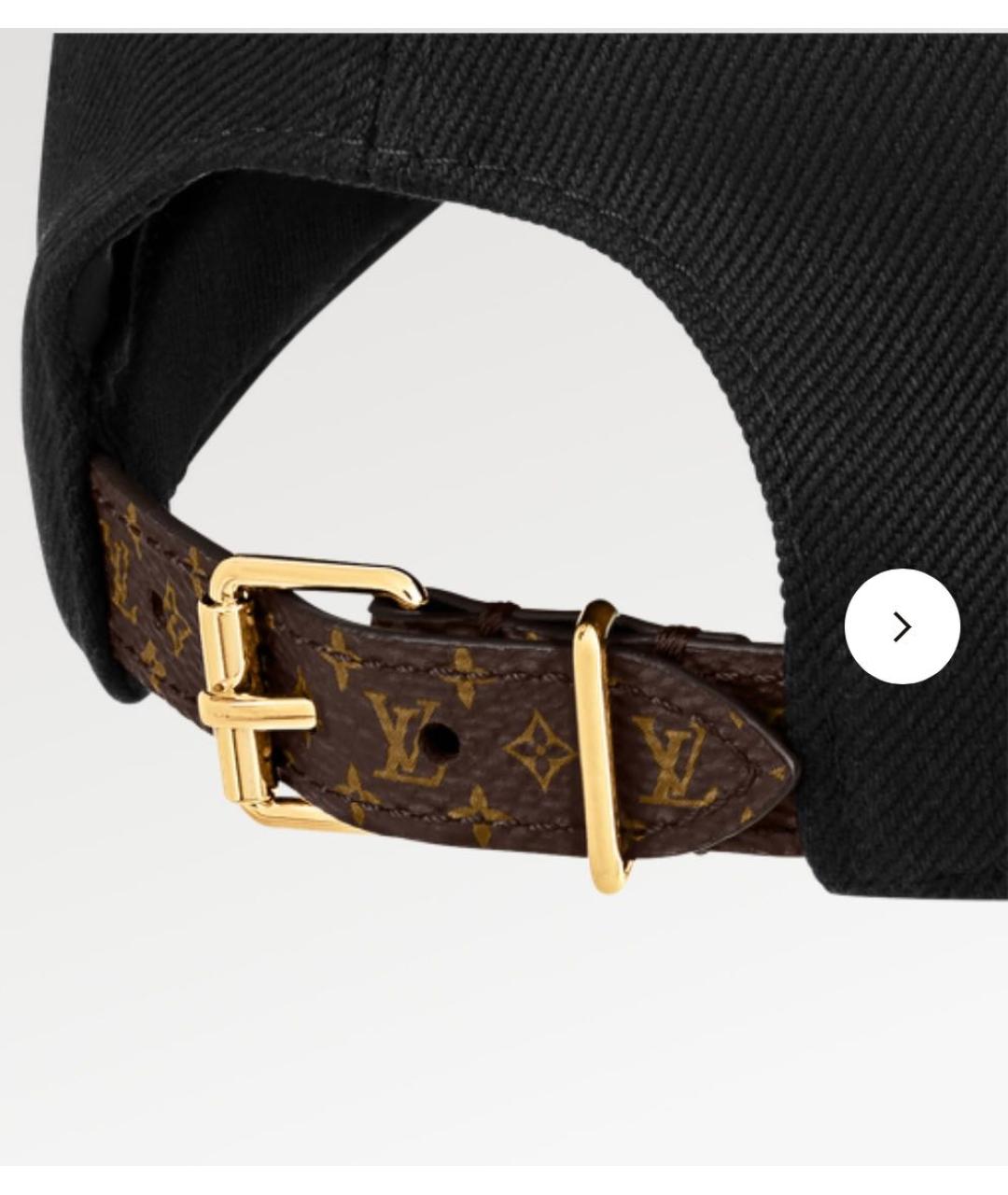 LOUIS VUITTON Черная хлопковая кепка, фото 4