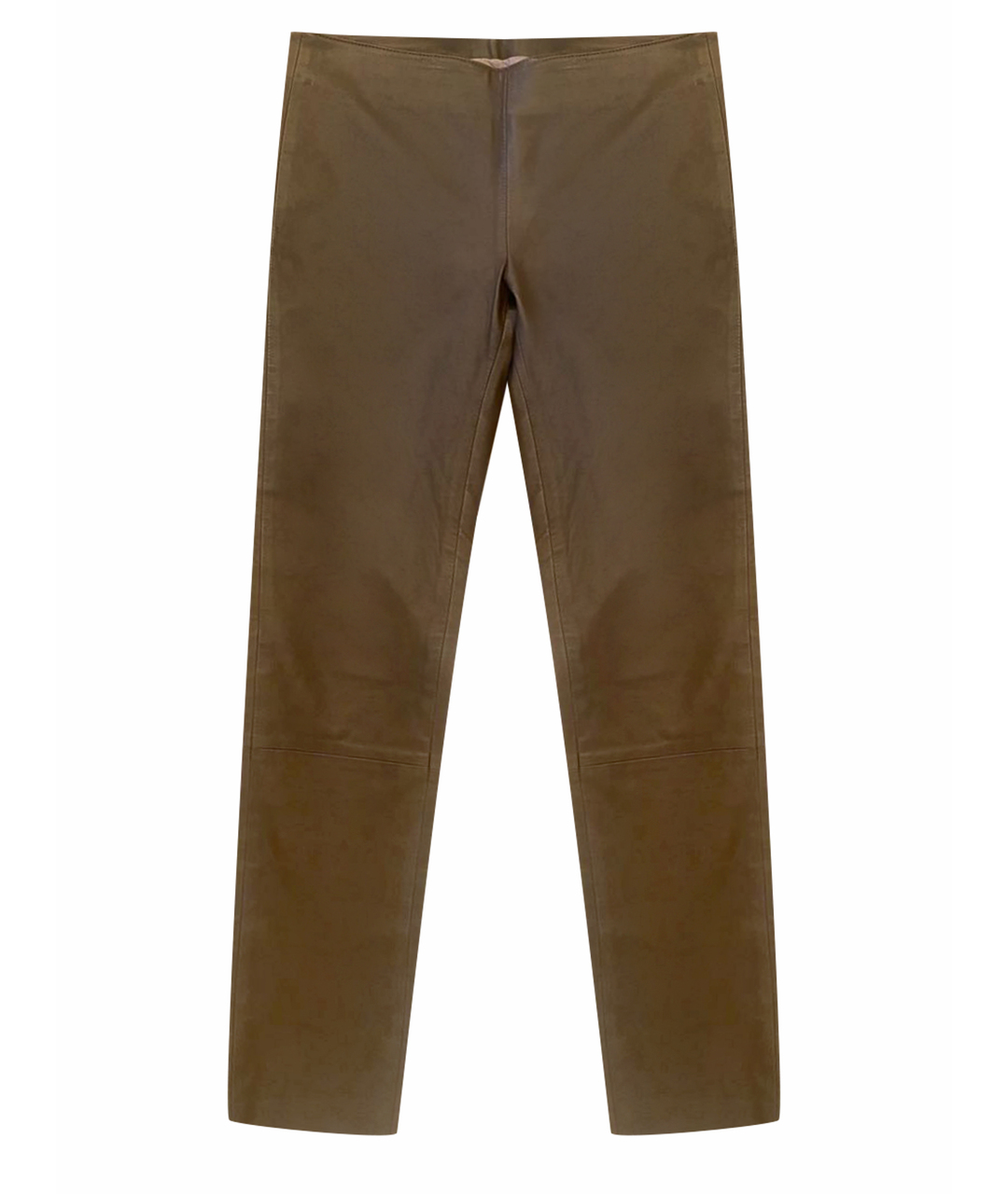 KITON Антрацитовые кожаные брюки узкие, фото 1