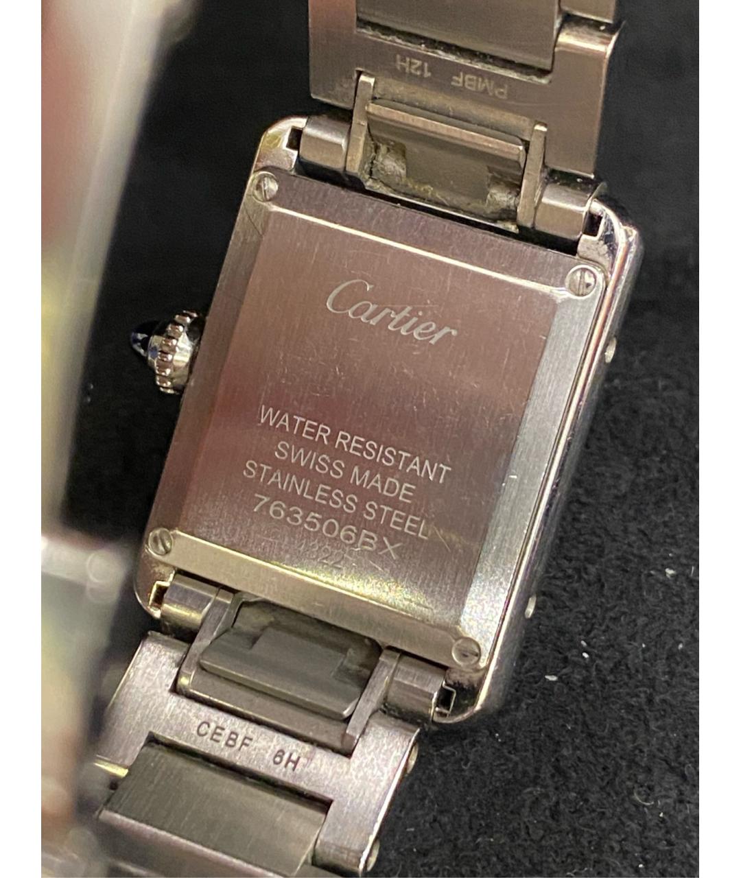 CARTIER Белые стальные часы, фото 6