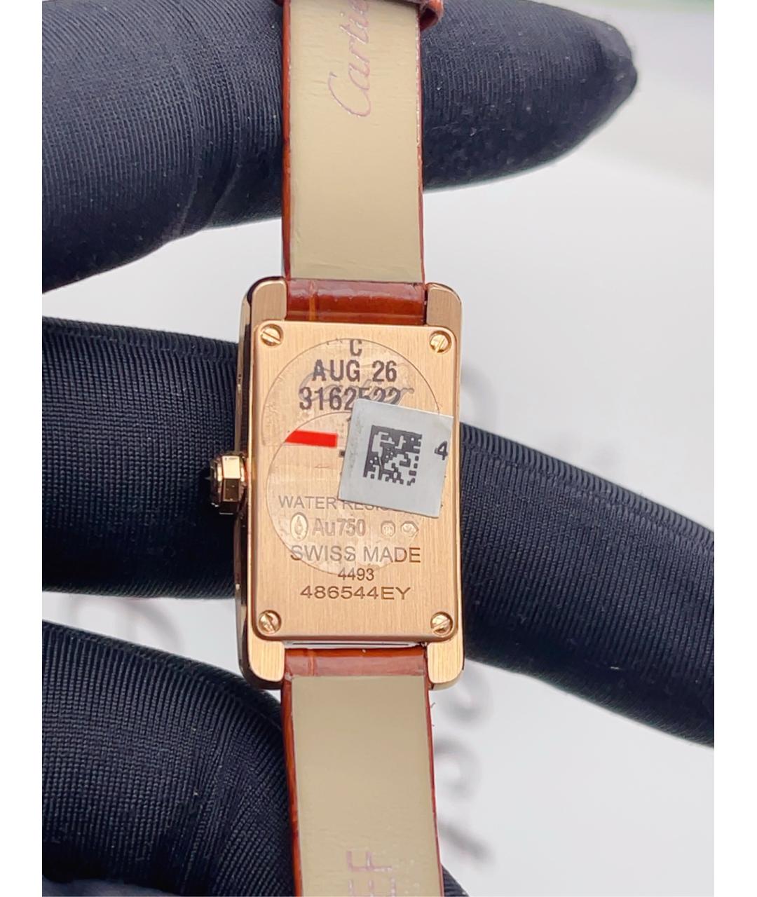 CARTIER Белые часы из розового золота, фото 4