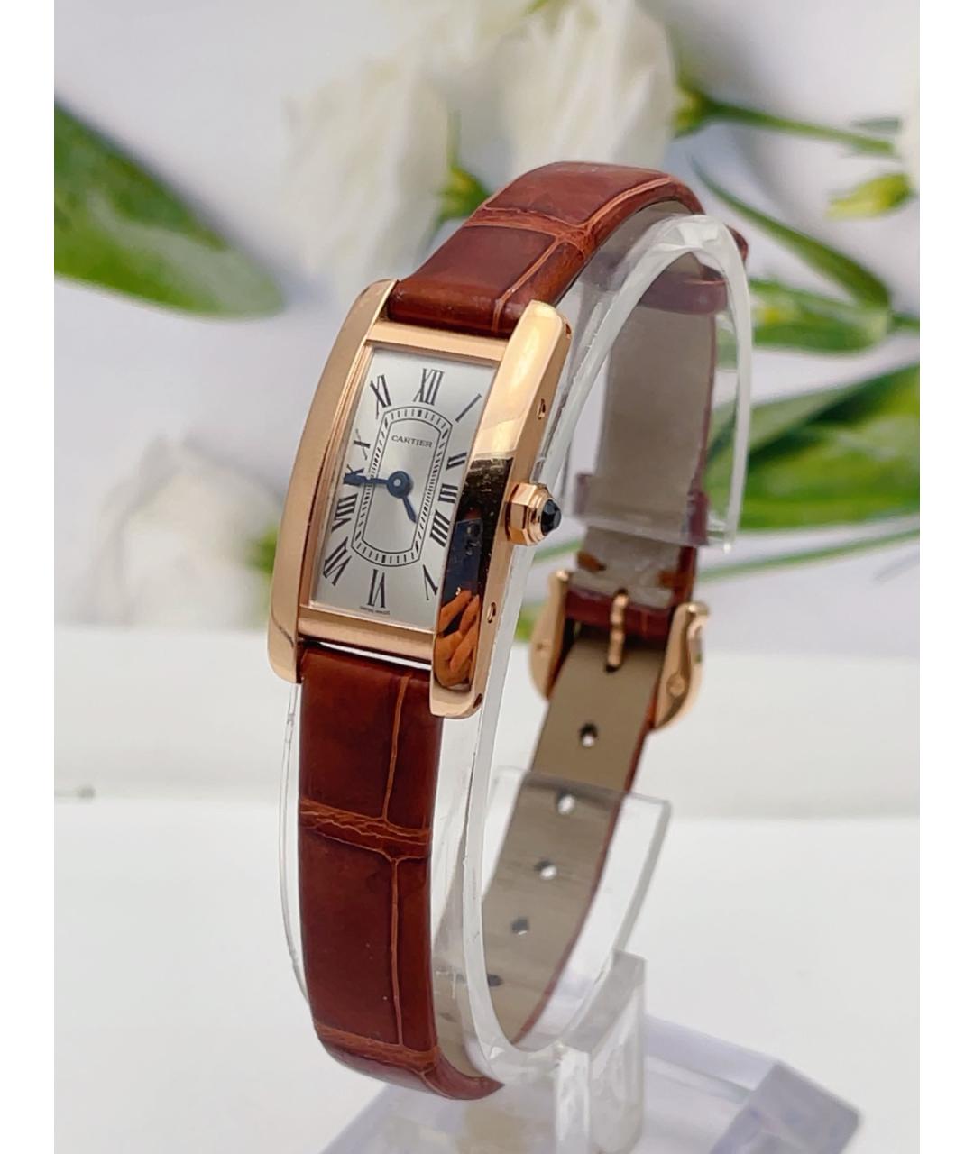 CARTIER Белые часы из розового золота, фото 5
