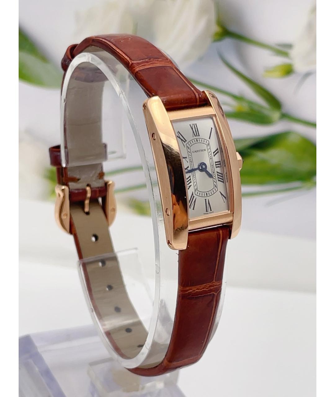 CARTIER Белые часы из розового золота, фото 3