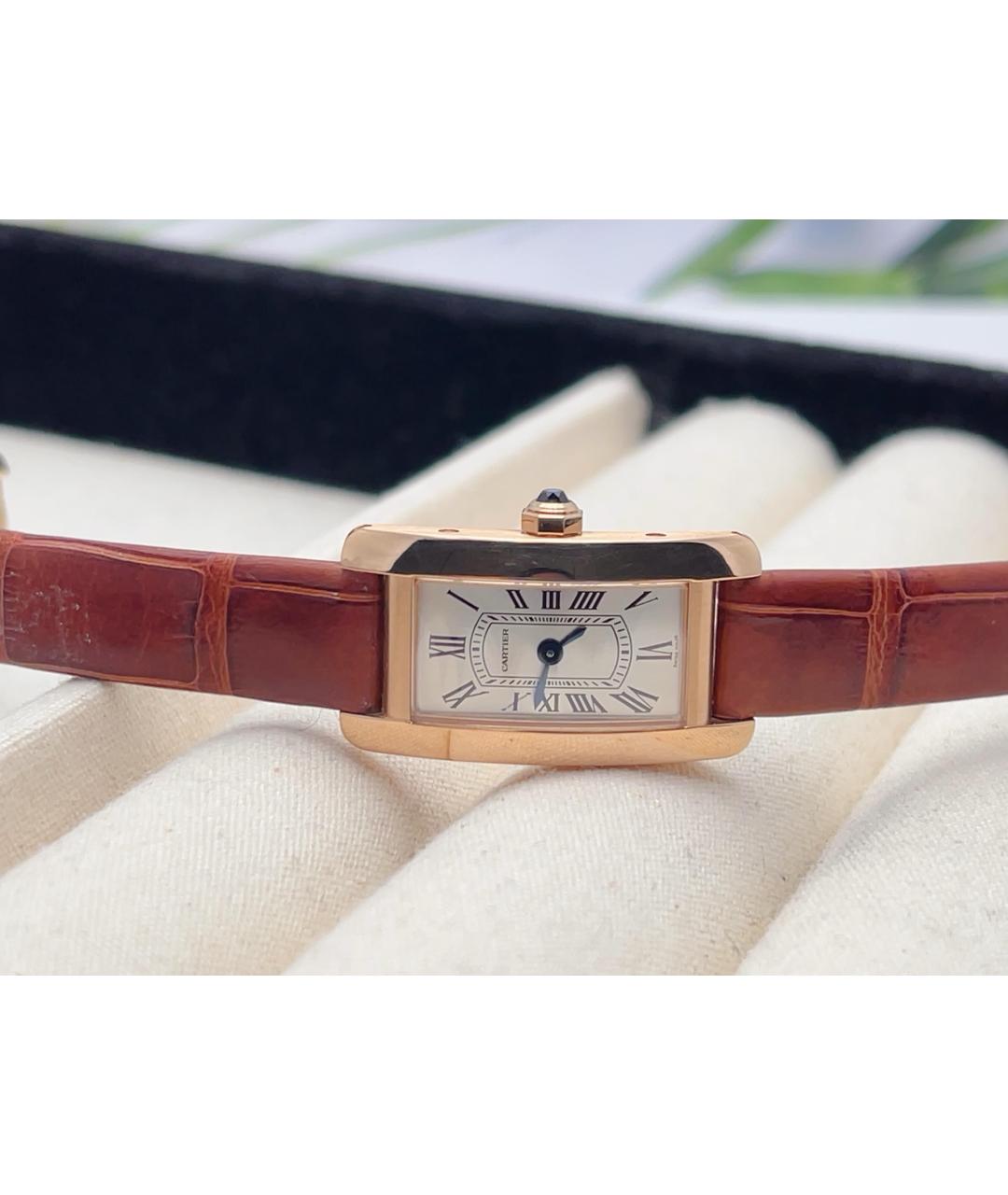 CARTIER Белые часы из розового золота, фото 2