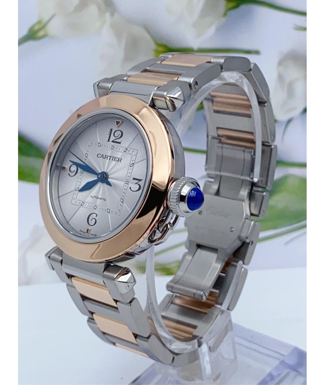 CARTIER Белые часы из розового золота, фото 6