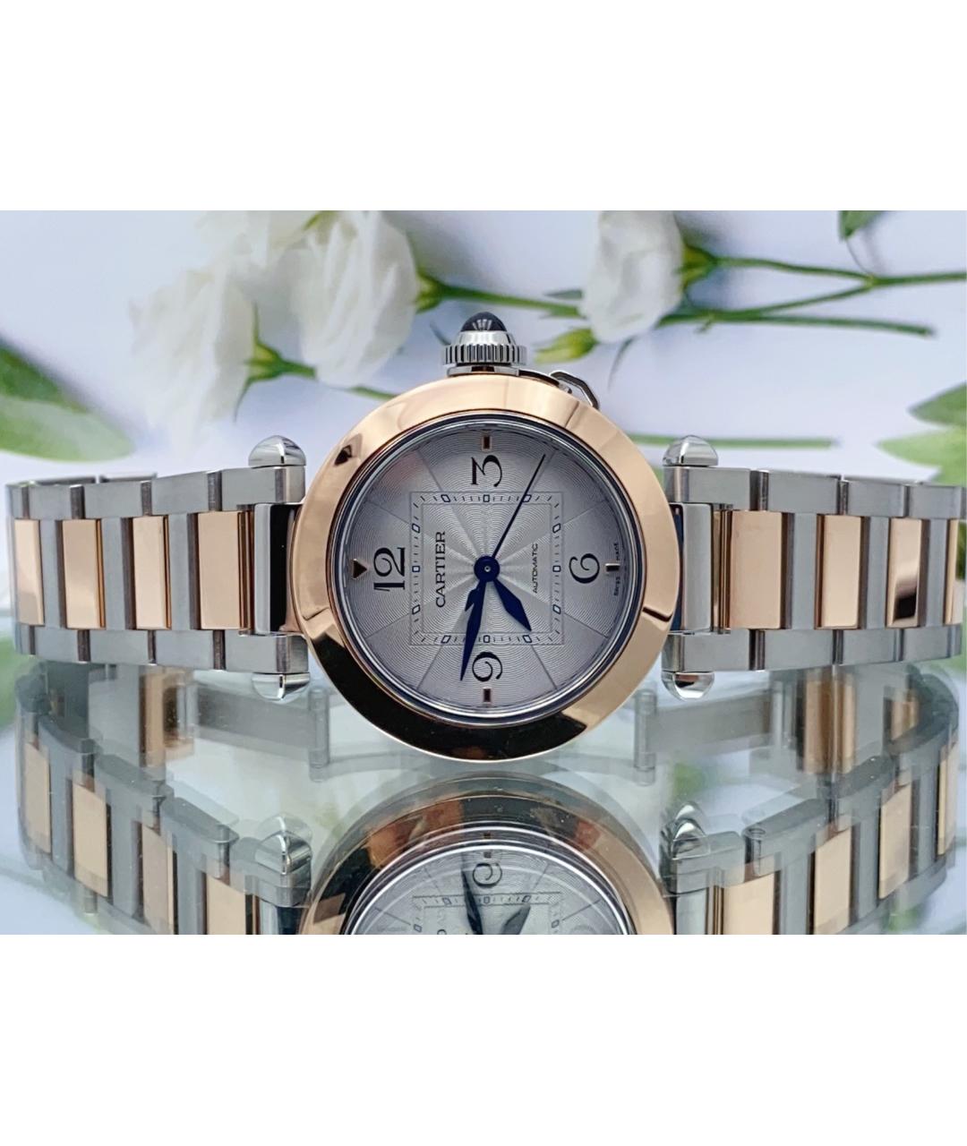 CARTIER Белые часы из розового золота, фото 7