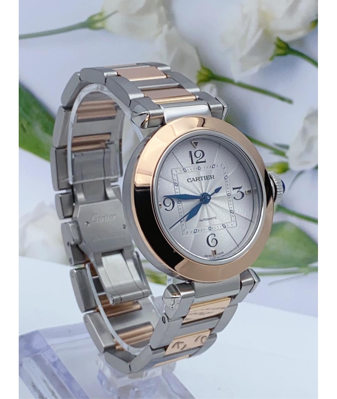 CARTIER Белые часы из розового золота, фото 4