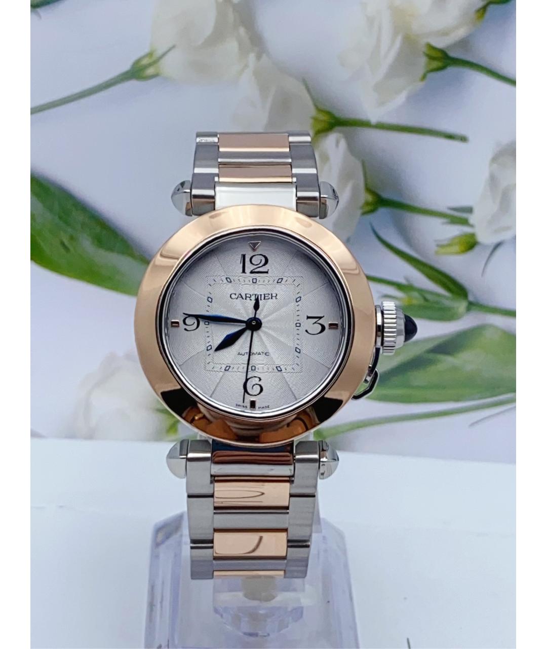 CARTIER Белые часы из розового золота, фото 3