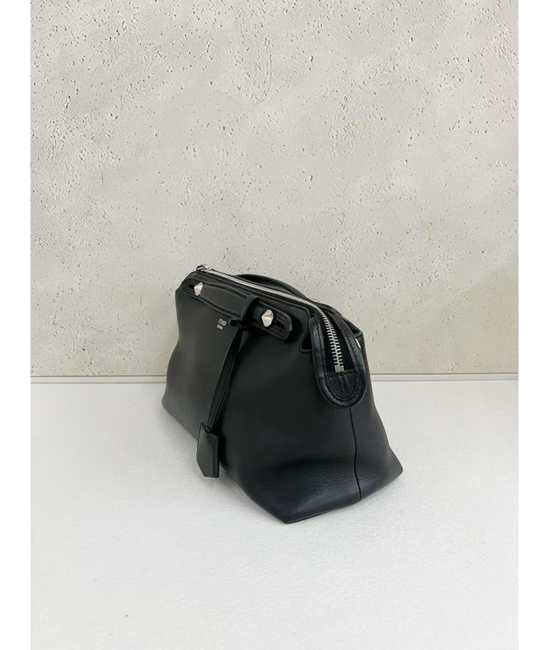 FENDI Черная кожаная сумка через плечо, фото 4