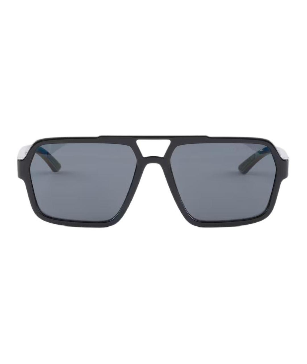 PRADA Черные пластиковые солнцезащитные очки, фото 1