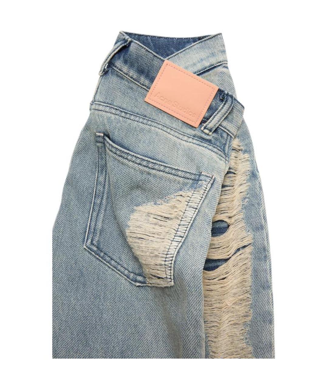 ACNE STUDIOS Синие хлопковые прямые джинсы, фото 7