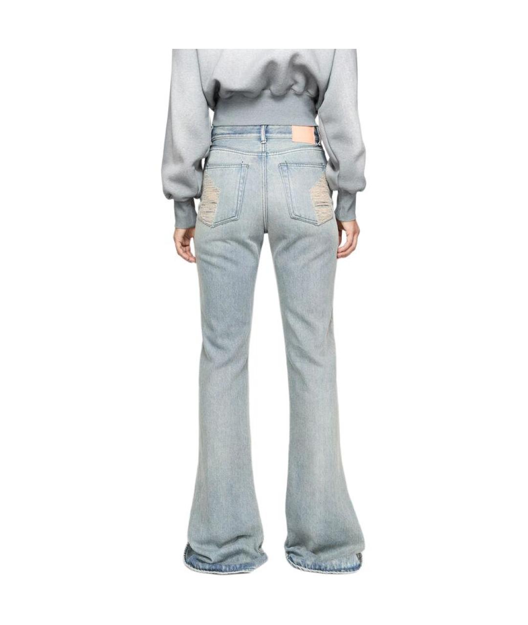 ACNE STUDIOS Синие хлопковые прямые джинсы, фото 5