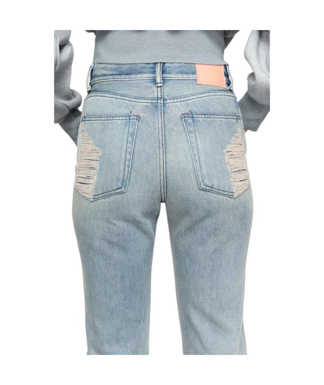 ACNE STUDIOS Синие хлопковые прямые джинсы, фото 6