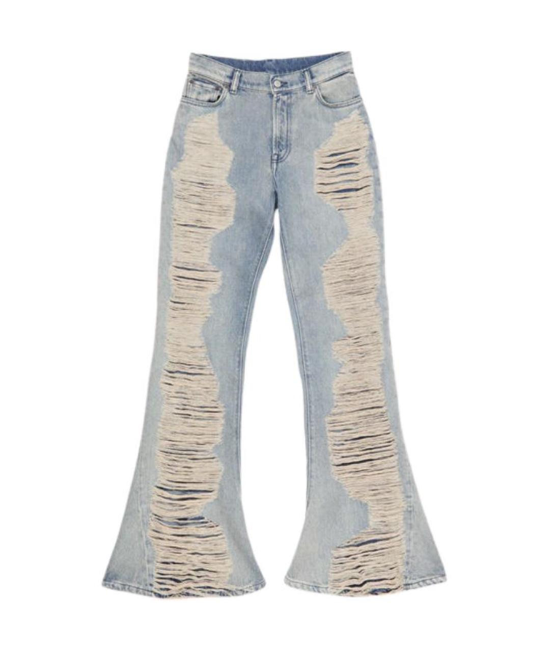 ACNE STUDIOS Синие хлопковые прямые джинсы, фото 1