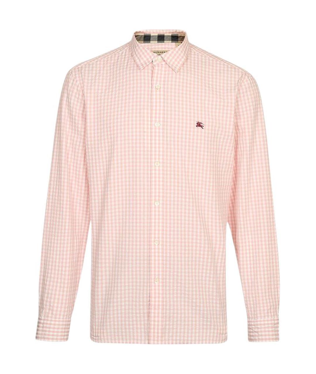 BURBERRY Розовая хлопковая кэжуал рубашка, фото 1