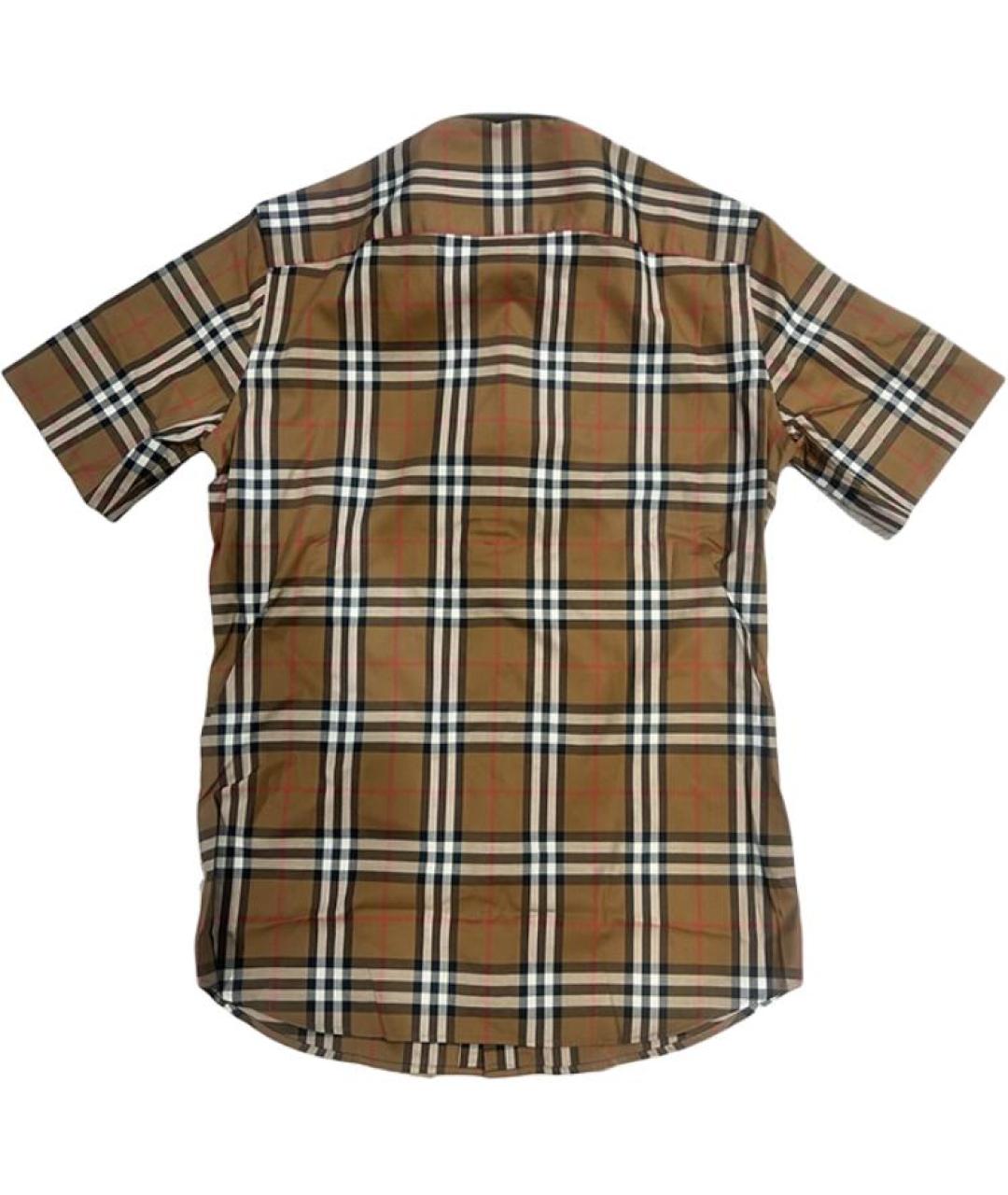 BURBERRY Коричневая хлопковая кэжуал рубашка, фото 2